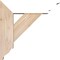 Ekena Millwork Traditional Traditional Smooth Bracket w/ Offset Brace, Douglas Fir, 5 1/2"W x 16"D x 16"H BKT0604X16X16TRA01SDF - alternate 3